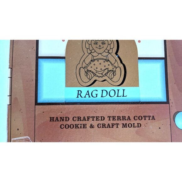 The Fox Run Terracotta Cookie Craft Mold Hand Crafted Rag Doll 7 "*5" New - Picture 5 of 12